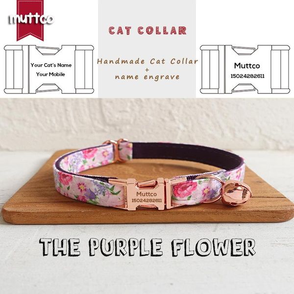 cat collars & leads muttco retail handmade engraved metal buckle collar for the purple flower design 2 sizes ucc049m
cat collars & leads muttco retail handmade engraved metal buckle collar for the purple flower design 2 sizes ucc049m