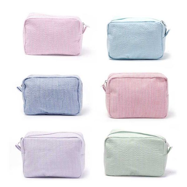 cosmetic bags & cases personalized striped zipper portable nylon waterproof for women and girls seersucker makeup bag
cosmetic bags & cases personalized striped zipper portable nylon waterproof for women and girls seersucker makeup bag