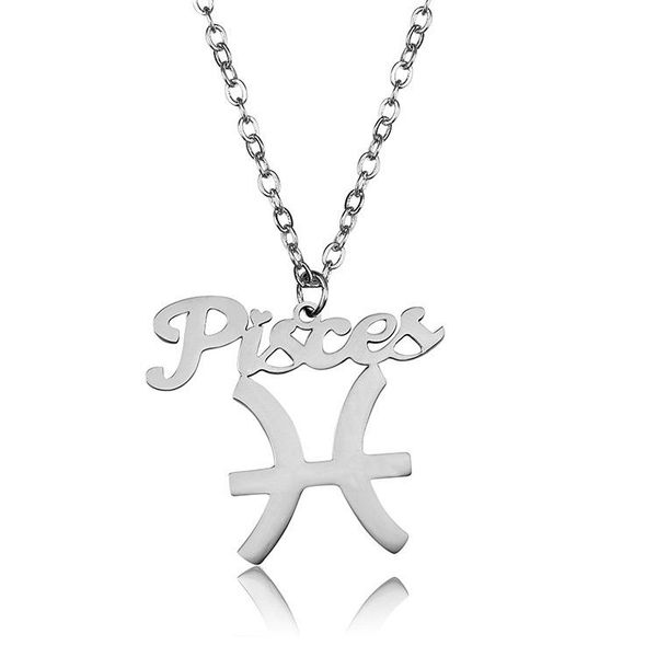 letter pisces stainless steel zodiac necklace sign constellation signs pendant necklaces for women 12 jewelry, Silver
letter pisces stainless steel zodiac necklace sign constellation signs pendant necklaces for women 12 jewelry, Silver