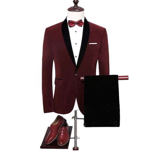 men's suits & blazers men fashion wine red blazer+pants royal blue burgundy tuxedo slim fit velvet wedding for shawl collar, White;black
men's suits & blazers men fashion wine red blazer+pants royal blue burgundy tuxedo slim fit velvet wedding for shawl collar, White;black