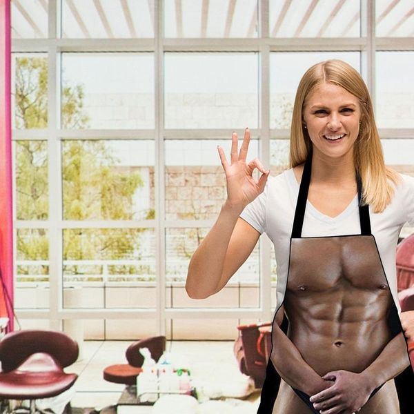 1cs muscular man kitchen apron creative valentine's day gift aprons for men women baking accessories
1cs muscular man kitchen apron creative valentine's day gift aprons for men women baking accessories