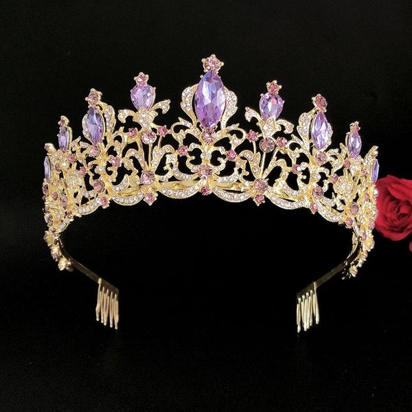 hair clips & barrettes rhinestones crown headband purple/pink crystal retro bridal tiaras with comb headdress bride wedding accessories, Golden;silver
hair clips & barrettes rhinestones crown headband purple/pink crystal retro bridal tiaras with comb headdress bride wedding accessories, Golden;silver
