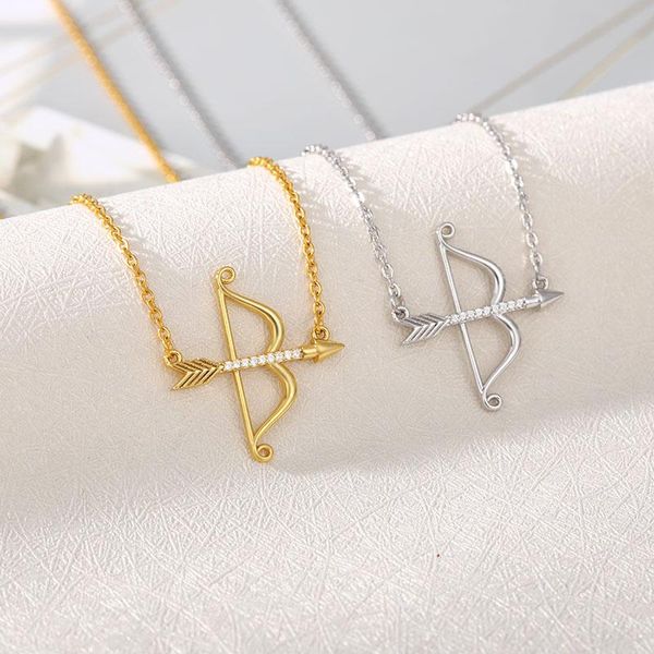 zircon bow arrow necklace for women goth cupid pendant gold chain vintage fashion boho jewelry christmas gift necklaces, Silver
zircon bow arrow necklace for women goth cupid pendant gold chain vintage fashion boho jewelry christmas gift necklaces, Silver