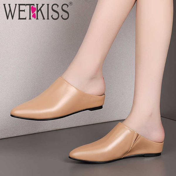 wetkiss cow leather slippers women summer slides shoes low heels mules shoes female casual elevator shoes ladies white 210630, Black
wetkiss cow leather slippers women summer slides shoes low heels mules shoes female casual elevator shoes ladies white 210630, Black