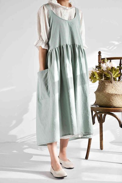 summer autumn women fashion cotton linen dress plain sundress apron garden work pinafore dress loose pockets mid-calf, Black;gray
summer autumn women fashion cotton linen dress plain sundress apron garden work pinafore dress loose pockets mid-calf, Black;gray