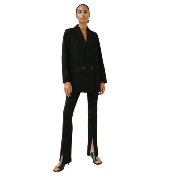 women's two piece pants women suits fashion office wear double breasted blazer coat vintage long sleeve female outerwear chic, White
women's two piece pants women suits fashion office wear double breasted blazer coat vintage long sleeve female outerwear chic, White