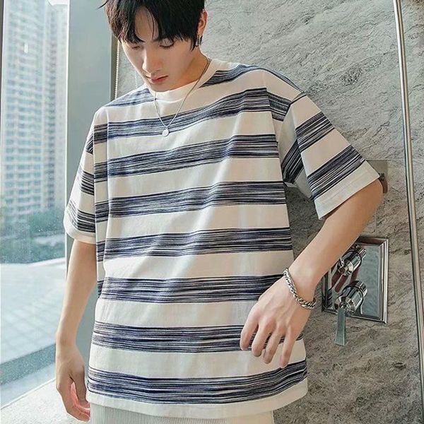 men's t-shirts summer japanese striped short sleeve man tshirt korean style loose chic fashion clothes women oversized color hit street, White;black
men's t-shirts summer japanese striped short sleeve man tshirt korean style loose chic fashion clothes women oversized color hit street, White;black