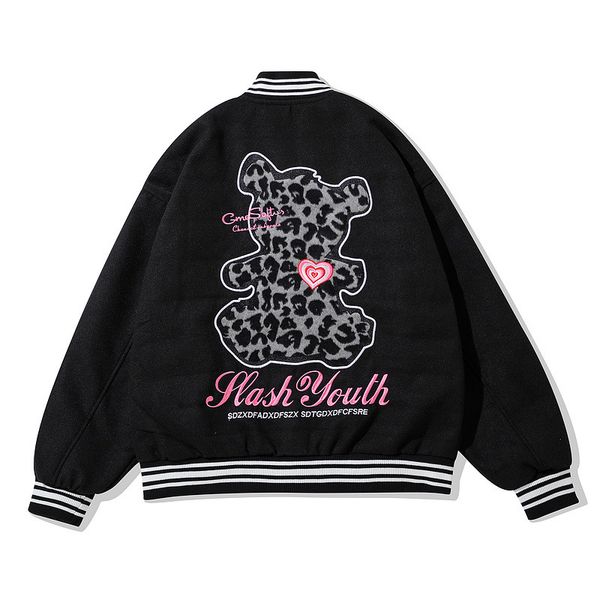 men's jackets embroidered baseball jackets, bear-style hip hop harajuku college style, street coat vww5, Black;brown
men's jackets embroidered baseball jackets, bear-style hip hop harajuku college style, street coat vww5, Black;brown
