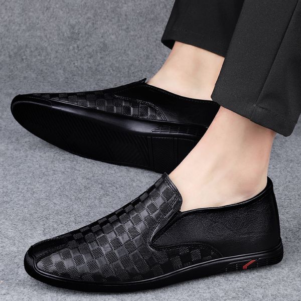 men peas shoes luxury and owhide slip on loafers breathable comfortable mens moccasins shoes genuine leather flats, Black
men peas shoes luxury and owhide slip on loafers breathable comfortable mens moccasins shoes genuine leather flats, Black