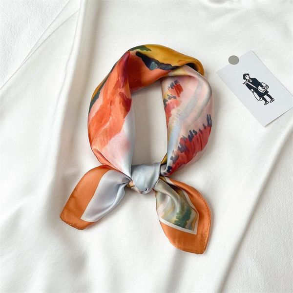scarves women square silk scarf 2021 elegant hair wraps ladies folard shawl bands neckerchief female headband bandana, Blue;gray
scarves women square silk scarf 2021 elegant hair wraps ladies folard shawl bands neckerchief female headband bandana, Blue;gray