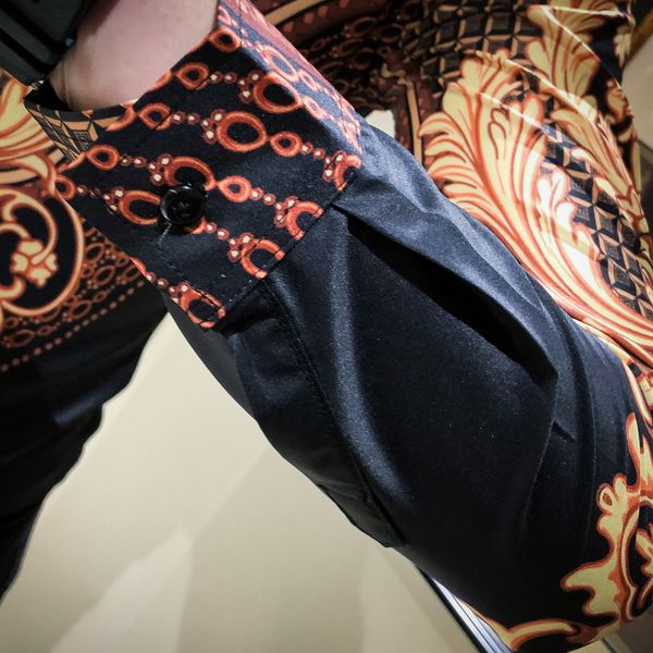 shirt black baroque gold slim fit shirts paragraph paisley men's standard social long, White;black
shirt black baroque gold slim fit shirts paragraph paisley men's standard social long, White;black