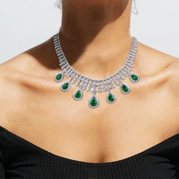 chokers stonefans classic green crystal choker necklace water drop elegant wedding jewelry for bridal pendant link chain collar, Golden;silver
chokers stonefans classic green crystal choker necklace water drop elegant wedding jewelry for bridal pendant link chain collar, Golden;silver