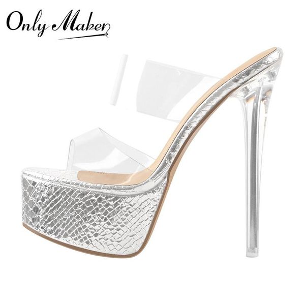dress shoes onlymaker summer slip-on platform sandals silver gold crocodile print clear metal high heel slippers pvc band bling big size, Black
dress shoes onlymaker summer slip-on platform sandals silver gold crocodile print clear metal high heel slippers pvc band bling big size, Black