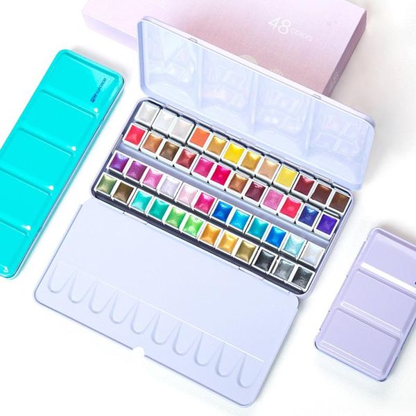 gift sets superior 12/24/48 colors glitter watercolor paint solid artist paints pink portable metal case with palette
gift sets superior 12/24/48 colors glitter watercolor paint solid artist paints pink portable metal case with palette