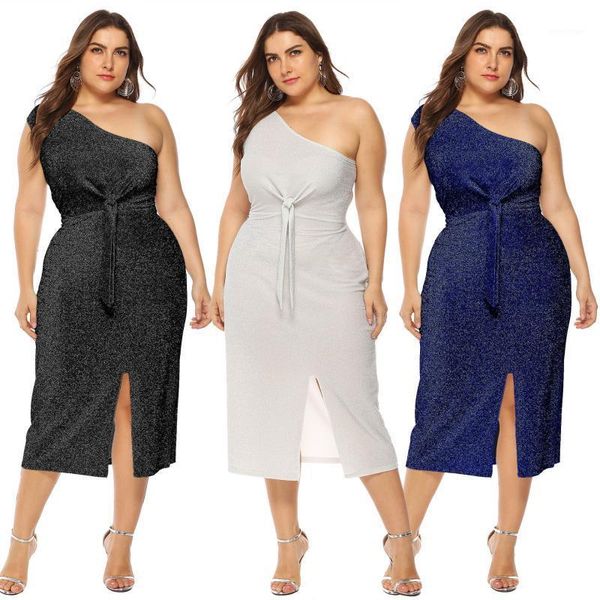 large size dresses for women sheath simple casual women's bright silk off shoulder knotted slim fit sloping, Black;gray
large size dresses for women sheath simple casual women's bright silk off shoulder knotted slim fit sloping, Black;gray