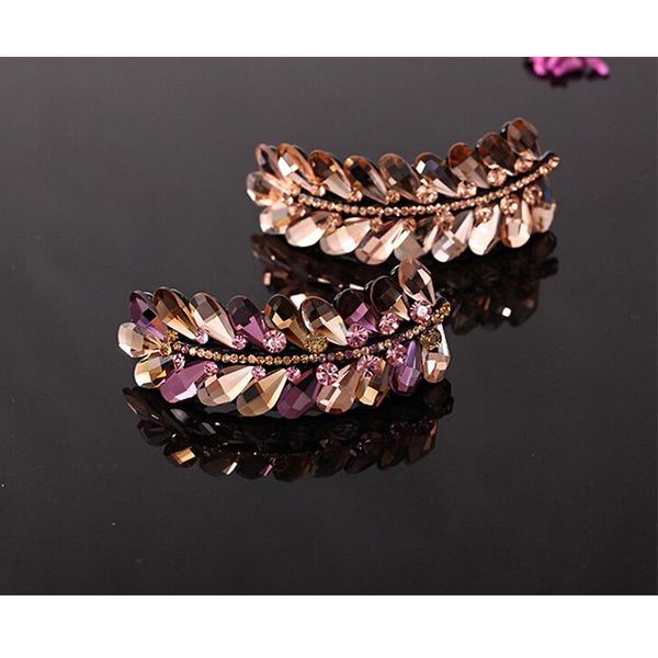 hair clips & barrettes buena large size leaf shaped colorful crystal accessories women barrette, Golden;silver
hair clips & barrettes buena large size leaf shaped colorful crystal accessories women barrette, Golden;silver