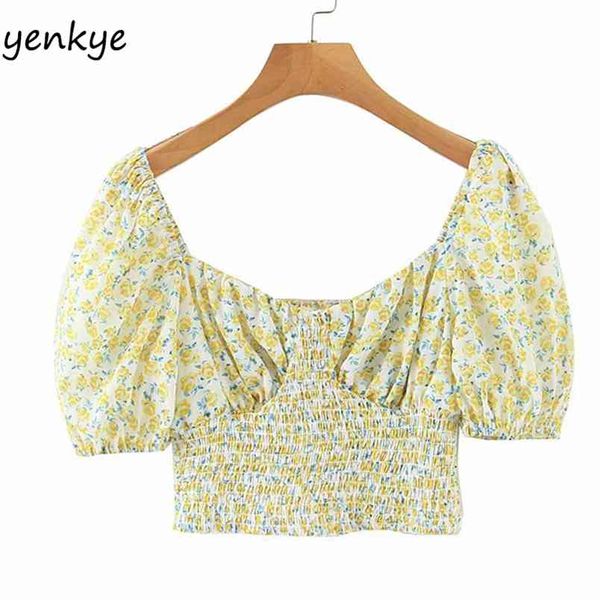 yellow floral print chiffon women v neck lantern sleeve elastic crop female holiday summer boho blusas mujer 210514, White
yellow floral print chiffon women v neck lantern sleeve elastic crop female holiday summer boho blusas mujer 210514, White
