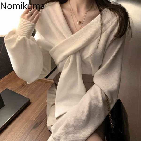 nomikuma sueter mujer korean v neck sweater women fashion pullovers sweaters solid color long sleeve jumpers 3d372 210514, White;black
nomikuma sueter mujer korean v neck sweater women fashion pullovers sweaters solid color long sleeve jumpers 3d372 210514, White;black