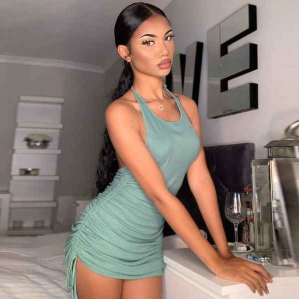 casual dresses summer women's bodycon mini solid color drawstring backless halter dress 2021 d072681k, Black;gray
casual dresses summer women's bodycon mini solid color drawstring backless halter dress 2021 d072681k, Black;gray