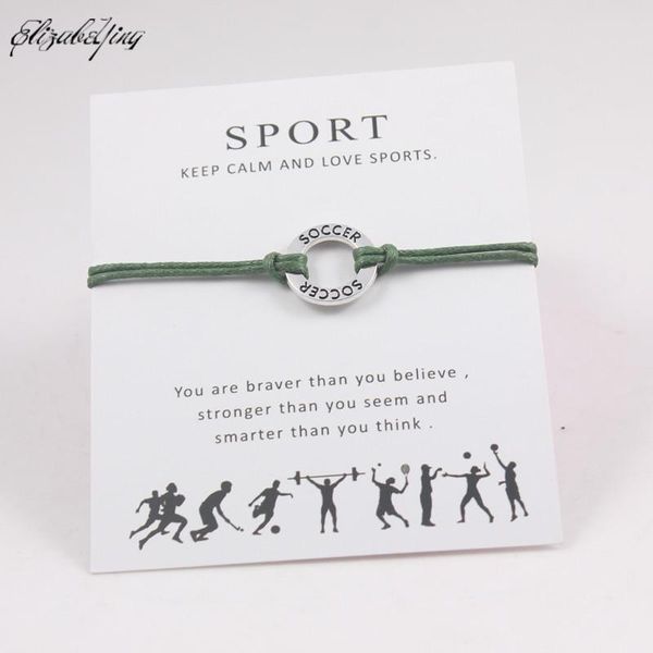 drop soccer bracelets & bangle sports football fans gift adjustable hand made cord wish card charm, Golden;silver
drop soccer bracelets & bangle sports football fans gift adjustable hand made cord wish card charm, Golden;silver