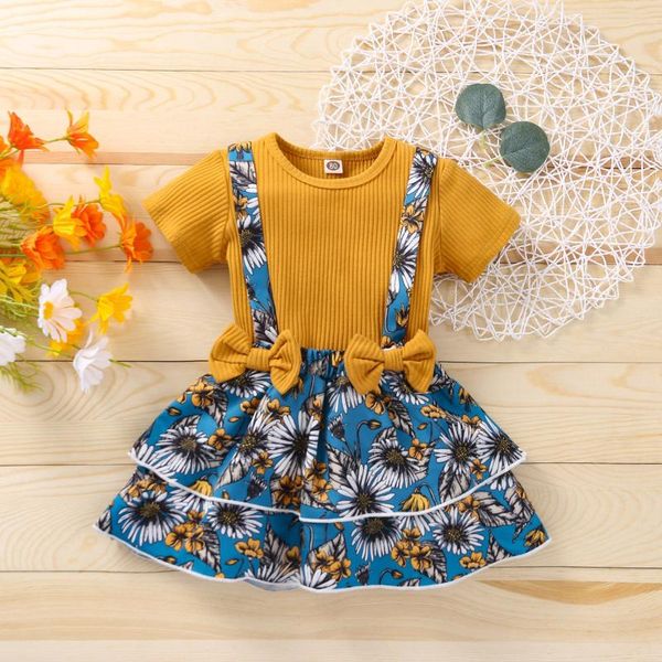 clothing sets toddler baby girls short sleeve solid +bowknot floral printed suspender skirts outfits girl clothes set, White
clothing sets toddler baby girls short sleeve solid +bowknot floral printed suspender skirts outfits girl clothes set, White