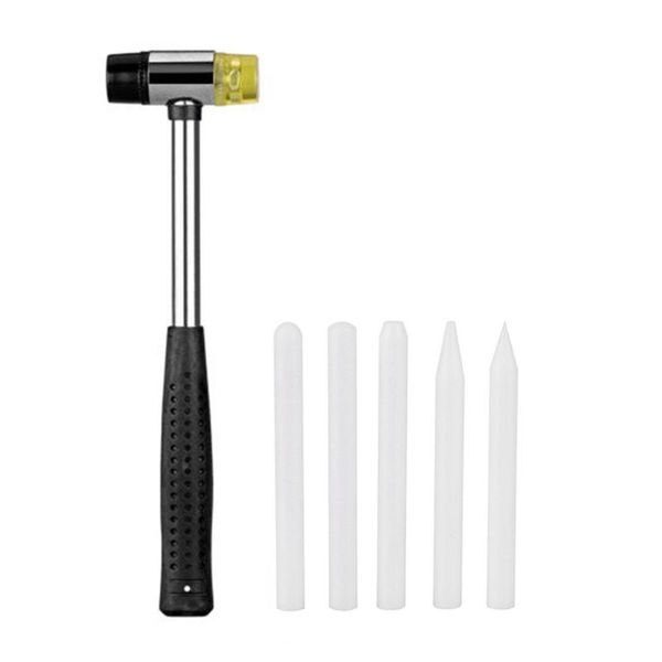 hand tools double head plastic and rubber hammer, double-faced soft hammer(25mm) with 5 pcs leveling pens for flooring installation
hand tools double head plastic and rubber hammer, double-faced soft hammer(25mm) with 5 pcs leveling pens for flooring installation
