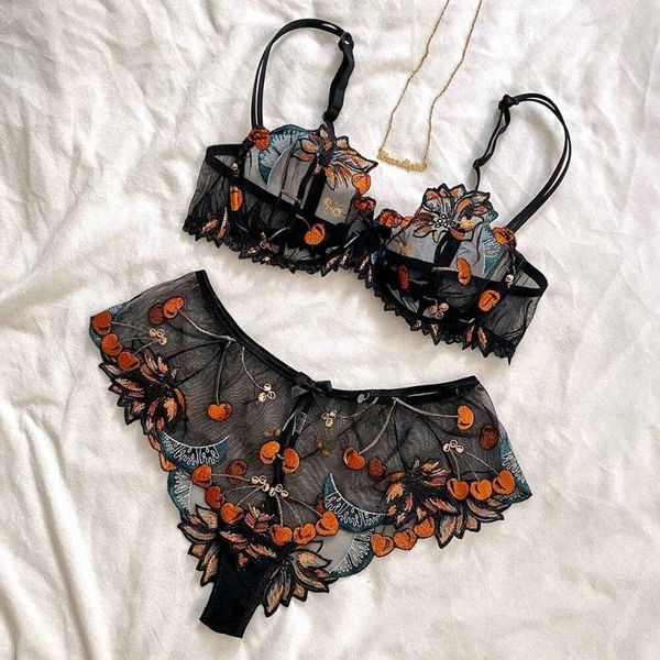 bras ladies underwear embroidery lace floral padded bra push up brassiere set panties lingerie nightwear, Red;black
bras ladies underwear embroidery lace floral padded bra push up brassiere set panties lingerie nightwear, Red;black
