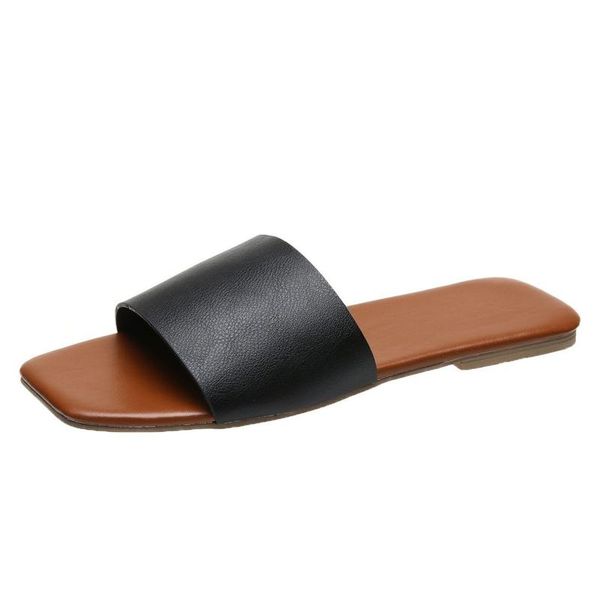 selling women's slippers flat shoes bottom casual square head fashionable one line summer outdoor, Black
selling women's slippers flat shoes bottom casual square head fashionable one line summer outdoor, Black