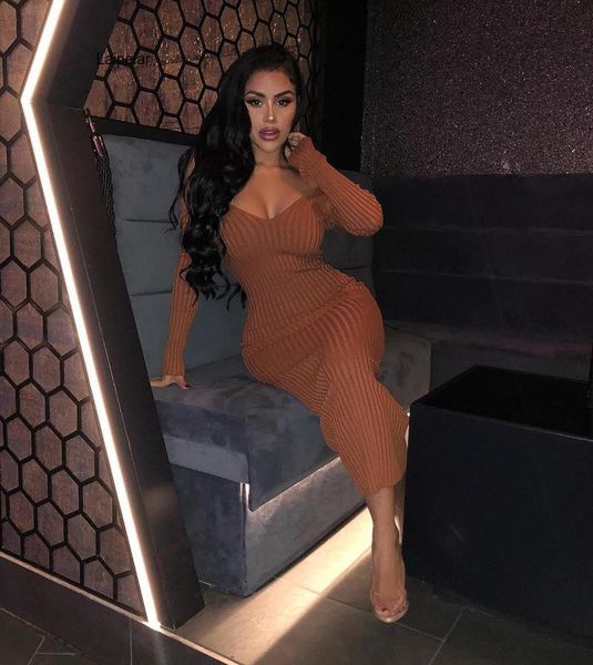 casual dresses knitted knee length dress v-neck long sleeve solid cotton slim elastic party elegant lady, Black;gray
casual dresses knitted knee length dress v-neck long sleeve solid cotton slim elastic party elegant lady, Black;gray