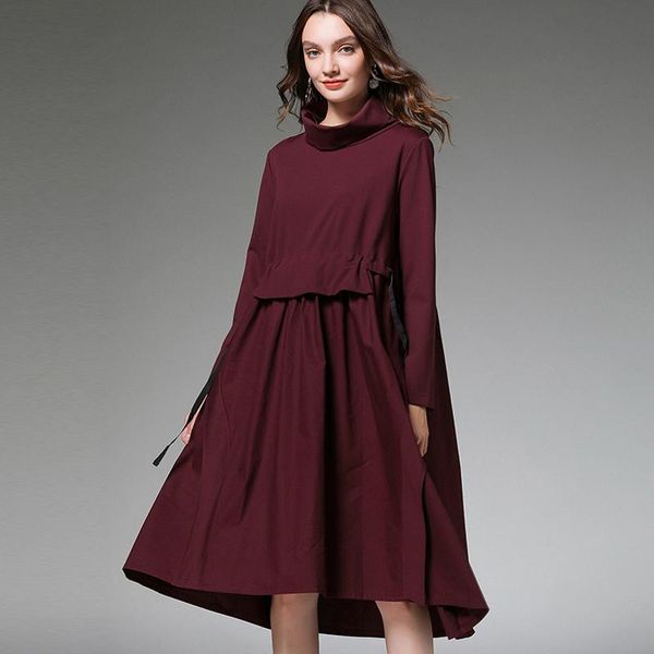 casual dresses winter basic dress woman plus size 2021women turtleneck patchwork autumn oversized all match 4xl, Black;gray
casual dresses winter basic dress woman plus size 2021women turtleneck patchwork autumn oversized all match 4xl, Black;gray