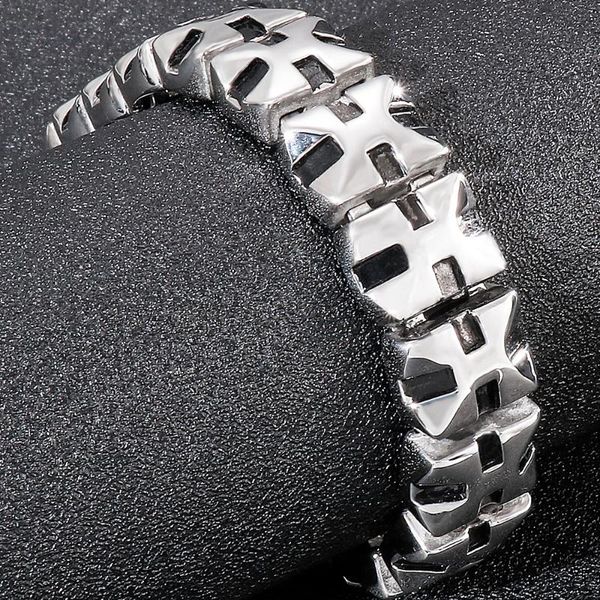 link, chain cool titanium bracelet men 316l stainless steel 18mm men's on hand bands bracelets male jewellery iron mannen armband whole, Black
link, chain cool titanium bracelet men 316l stainless steel 18mm men's on hand bands bracelets male jewellery iron mannen armband whole, Black