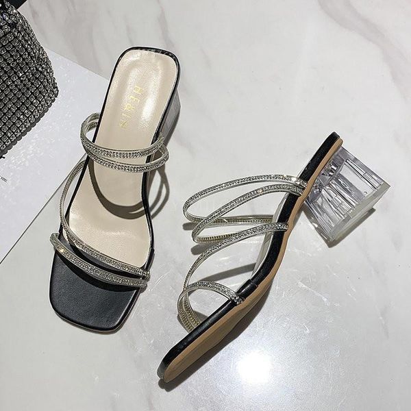 crystal slipper women's 2021 style fashion all match chunky heel large size 35-44 zapatillas mujer casa sapato feminino slippers, Black
crystal slipper women's 2021 style fashion all match chunky heel large size 35-44 zapatillas mujer casa sapato feminino slippers, Black