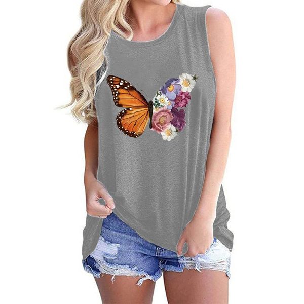 women's tanks & camis korea cute sleeveless summer t shirt for casual butterfly print tube tank oversize yellow loose clothes ladies, White 
women's tanks & camis korea cute sleeveless summer t shirt for casual butterfly print tube tank oversize yellow loose clothes ladies, White