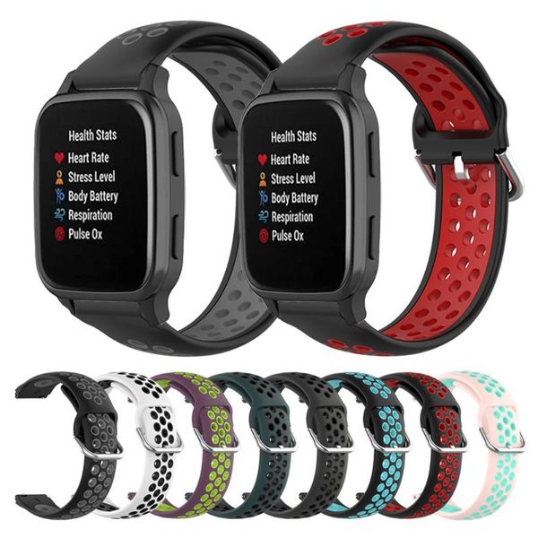 watch bands 20mm sport silicone breathable strap for garmin venu sq wrist bracelet vivoactive 3 & move replacement watchbands, Black;brown
watch bands 20mm sport silicone breathable strap for garmin venu sq wrist bracelet vivoactive 3 & move replacement watchbands, Black;brown
