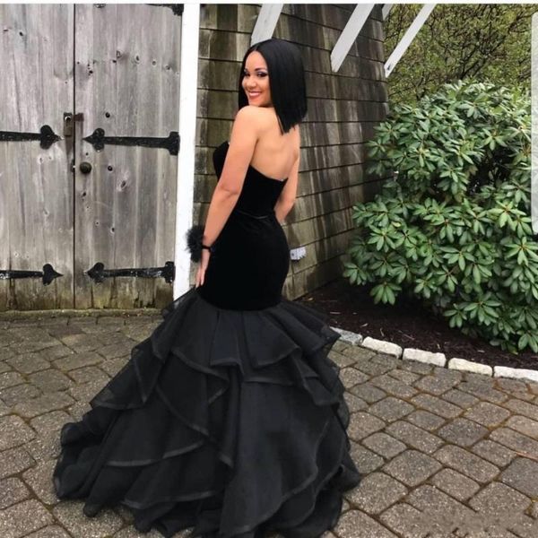 party dresses african black velvet mermaid prom sweetheart ruffles skirt gowns backless abendkleider evening dress long, White;black
party dresses african black velvet mermaid prom sweetheart ruffles skirt gowns backless abendkleider evening dress long, White;black