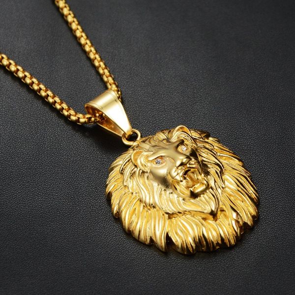hiphop rock animal lion head necklace gold color chain necklaces pendant for men fashion jewelry, Silver
hiphop rock animal lion head necklace gold color chain necklaces pendant for men fashion jewelry, Silver