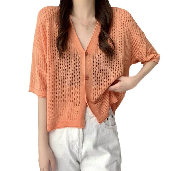 women's knits & tees korean fashion women coat middle sleeve cardigan woman 2021 femme knitted sweater white/purple/black/blue/orange t
women's knits & tees korean fashion women coat middle sleeve cardigan woman 2021 femme knitted sweater white/purple/black/blue/orange t