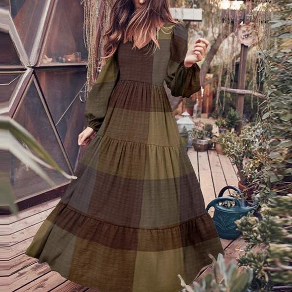 dresses ruffle for women maxi vestidos 2021 elegant puff sleeve sundress ladies party dress casual plaid robe oversized 5xl, Black;gray
dresses ruffle for women maxi vestidos 2021 elegant puff sleeve sundress ladies party dress casual plaid robe oversized 5xl, Black;gray
