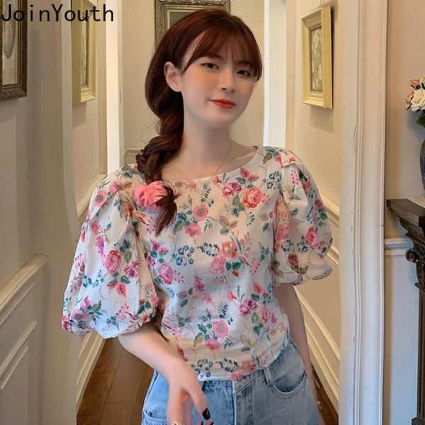 women's blouses & shirts joinyouth blusas mujer de moda 2021 summer arrival sleeve floral o-neck slim waist blouse korean clothes, White
women's blouses & shirts joinyouth blusas mujer de moda 2021 summer arrival sleeve floral o-neck slim waist blouse korean clothes, White