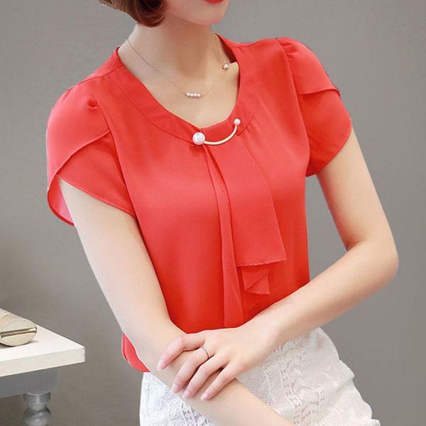 women's blouses & shirts women blouse o neck soild simple summer pearl chiffon women's shirt plus size female butterfly sleeve to, White
women's blouses & shirts women blouse o neck soild simple summer pearl chiffon women's shirt plus size female butterfly sleeve to, White