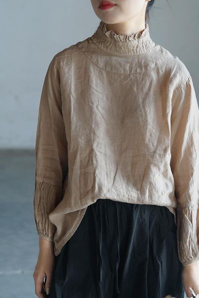 natural linen french lace collar shirt comfortable design pastoral shirts 0140 women's t-shirt, White
natural linen french lace collar shirt comfortable design pastoral shirts 0140 women's t-shirt, White