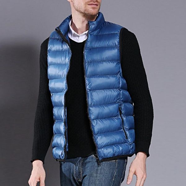 men's vests winter men duck down vest ultralight sleeveless jacket fashion stand collar large size loose, Black;white
men's vests winter men duck down vest ultralight sleeveless jacket fashion stand collar large size loose, Black;white