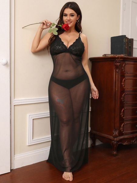 plus contrast lace mesh slips with panty o5bs#, Black;white
plus contrast lace mesh slips with panty o5bs#, Black;white