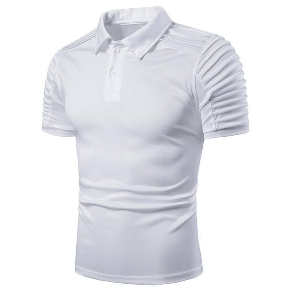 men's polos summer shirts solid color folded zou sleeve shirt men short white para hombre clothing, White;black
men's polos summer shirts solid color folded zou sleeve shirt men short white para hombre clothing, White;black