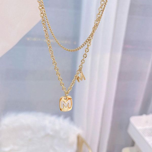 chains 14k gold plated necklace women minimalist m chain personalized temperament double layer necklaces statement exquisite jewelry, Silver
chains 14k gold plated necklace women minimalist m chain personalized temperament double layer necklaces statement exquisite jewelry, Silver
