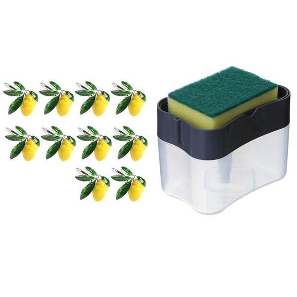 4x soap pump dispenser and sponge holder & 10 pcs el table decoration napkin buckle fruit ring rings
4x soap pump dispenser and sponge holder & 10 pcs el table decoration napkin buckle fruit ring rings