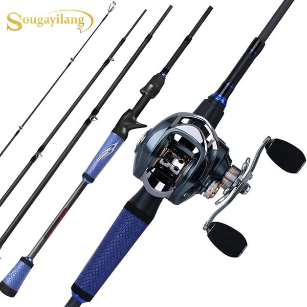 sougayilang 1.8m 2.1m 2.4m fishing rod portable 4 section carbon fiber pole with 11+1bb baitcasting reel combo
sougayilang 1.8m 2.1m 2.4m fishing rod portable 4 section carbon fiber pole with 11+1bb baitcasting reel combo