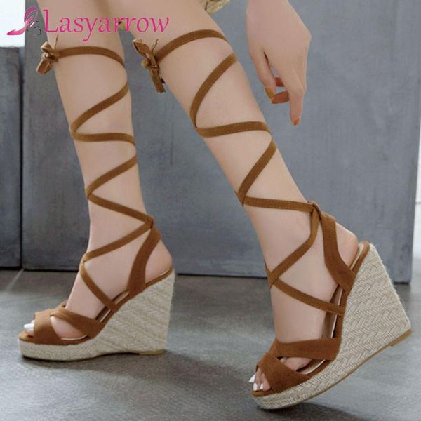 dress shoes lasyarrow summer sandals boots cross strap wedges flock women girls bohemia gladiator hollow platform botas size 34-46, Black
dress shoes lasyarrow summer sandals boots cross strap wedges flock women girls bohemia gladiator hollow platform botas size 34-46, Black
