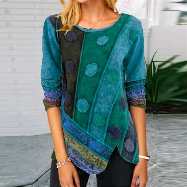 5xl retro printed side button irregular shirt 2021 spring elegant o neck patchwork autumn long sleeve women blouses pullover, White
5xl retro printed side button irregular shirt 2021 spring elegant o neck patchwork autumn long sleeve women blouses pullover, White