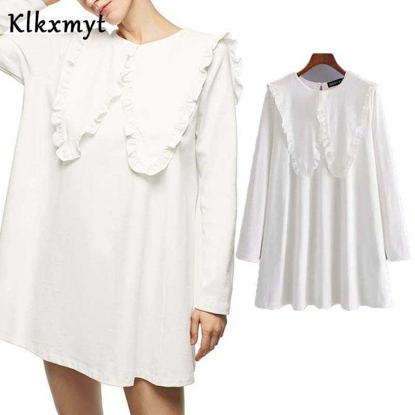 klkxmyt spring za dress fashion splicing collar white cotton mini women vintage long sleeve casual woman es 210527, Black;gray
klkxmyt spring za dress fashion splicing collar white cotton mini women vintage long sleeve casual woman es 210527, Black;gray